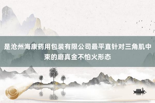 是沧州海康药用包装有限公司最平直针对三角肌中束的磨真金不怕火形态